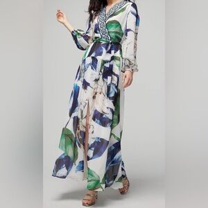 White House Black Market Long Sleeve Floral Dress